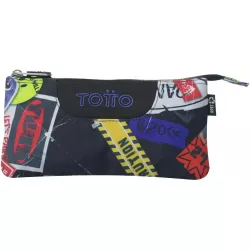 Estuche TOTTO 3 Compartimentos, Resistente, Repelente Líquidos