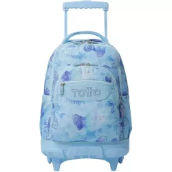 Mochila Ruedas TOTTO Renglones 26L Porta PC 14" Gamer