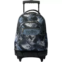 Mochila Ruedas TOTTO Renglones 26L Porta PC 14" Resistente