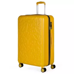 Maleta GRANDE Mostaza 75x49x27 cm Rígida 4 RUEDAS dobles 360 Troquelada LOIS Zion