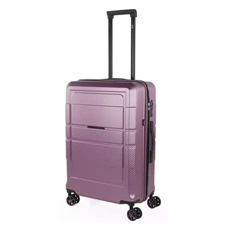 Maleta Mediana Morada Jaslen Oxford - ABS-RPET antirayaduras - 4 Ruedas 360º - Candado TSA