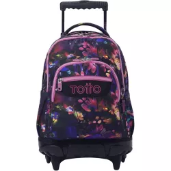 Mochila Ruedas TOTTO Flower Galaxy 26L PC 14" Resistente
