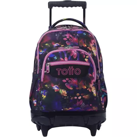 Mochila Ruedas TOTTO Flower Galaxy 26L PC 14" Resistente