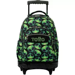 Mochila Ruedas TOTTO Alien 26L PC 14" Resistente 2 años