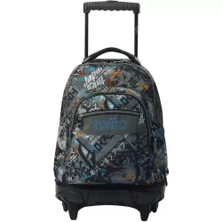 Mochila Escolar Ruedas TOTTO 26L PC 14" Estampado Okubo