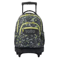 Mochila Ruedas TOTTO Renglones 26L Porta PC 14" Texgrunge