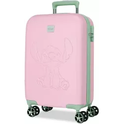 Maleta Cabina Disney Stitch Rosa 32L Rígida ABS 360° Cierre Combinación