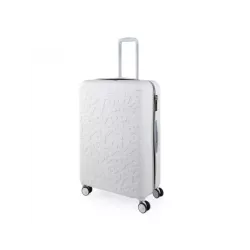 Maleta Grande Rígida Lois Zion 75cm Blanca - ABS, TSA, Ruedas 360°
