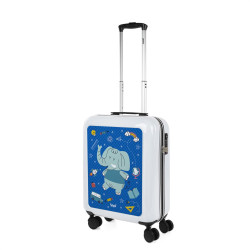 Maleta CABINA infantil ELEFANTE 55x40x18 cm - Rígida 4 RUEDAS 360 con CANDADO TSA - 2 Años GARANTÍA