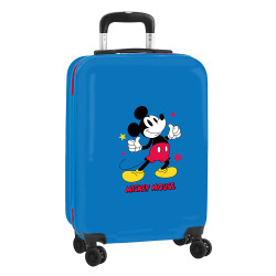 MALETA Cabina Infantil Azul Rígida 4 RUEDAS 360 Safta DISNEY MICKEY MOUSE