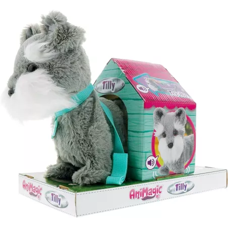 Animagic Tilly Terrier Interactivo Gris - Juguete Electrónico para Niños