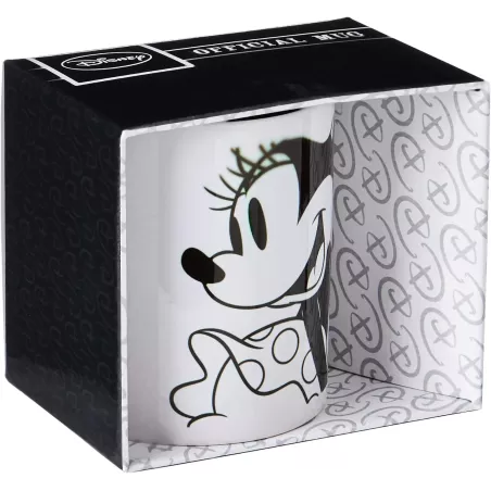 Taza Disney Minnie Mouse B&W 300ml - Diseño Exclusivo para Coleccionistas