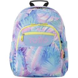 TOTTO Mochila Escolar Ruedas 26L, PC 14", Correas S, Estampado Kitten Rose