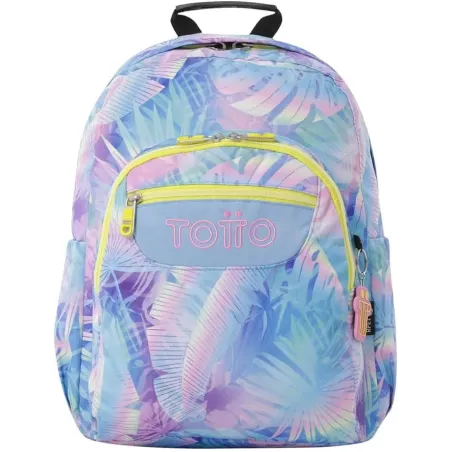 TOTTO Mochila Escolar Ruedas 26L, PC 14", Correas S, Estampado Kitten Rose