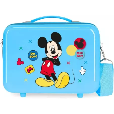 Neceser Rígido Disney Mickey Azul 29x21x15 cm 9,14L 0,84 kg Adaptable
