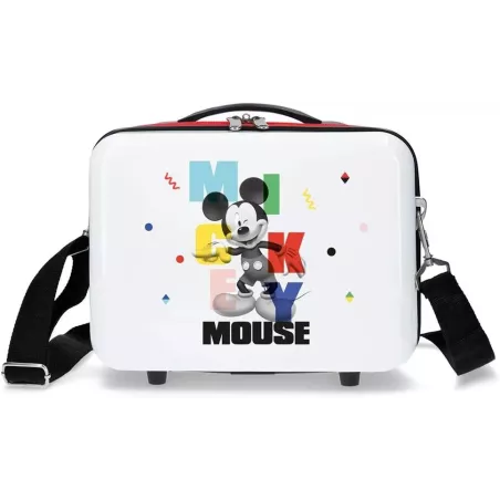 Neceser Adaptable Disney Mickey's Party Blanco 29x21x15 cm Rígido ABS 9.14L