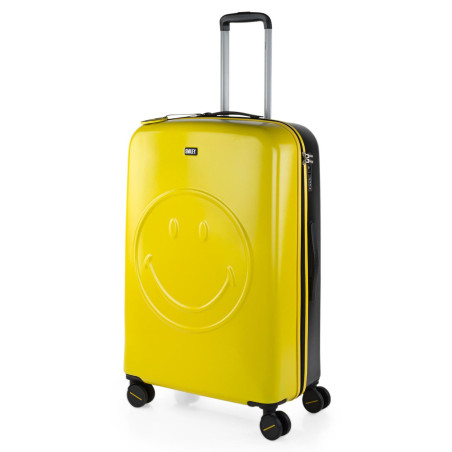 Maleta Smiley GRANDE Amarilla - Policarbonato - 88 L - 71x48x30 cm