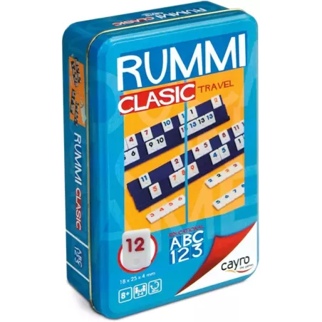 Cayro Rummi Clásico Juego de Mesa Viaje Niños Adultos 2-4 Jugadores