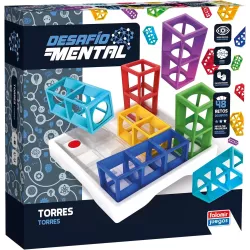 Juego 3D Torres de Desafío Mental Falomir para Niños 6+ Lógica y Habilidad