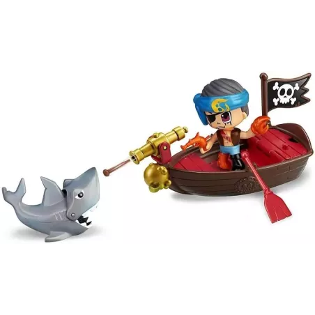 Pinypon Action Bote Pirata con 2 Figuras para Niños +4 Años Famosa 700015587