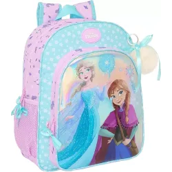 Mochila Escolar Safta Frozen Cool Days Violeta/Celeste 32x12x38 cm Niños