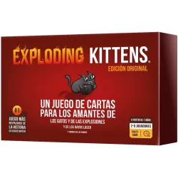 Exploding Kittens Juego de Cartas para Gatos y Explosiones 7+ Años 2-5 Jugadores