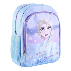 Mochila Escolar Mediana Frozen – Elsa, Adaptable a Carrito, Espalda Ergonómica, Multicolor