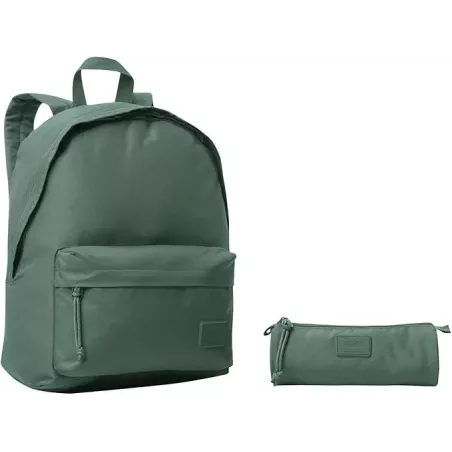 Pack Mochila + Estuche Totto Kalex Silver Pine - Conjunto Escolar