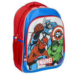 Mochila Escolar Mediana Avengers 41 cm, Correas Acolchadas, Licencia Oficial Marvel, Rojo