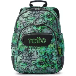 Mochila Escolar Totto Rayol Crew - Doble Compartimento Refuerzos Engomados