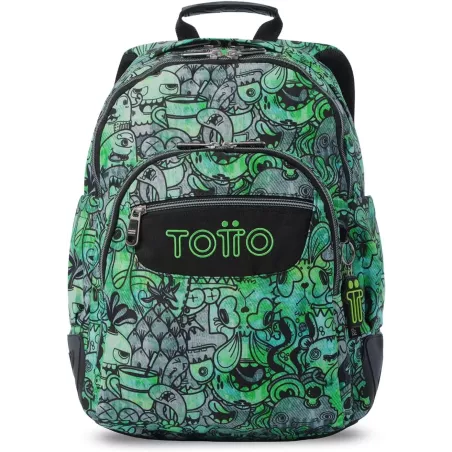 Mochila Escolar Totto Rayol Crew - Doble Compartimento Refuerzos Engomados