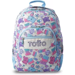 Mochila Escolar Totto Rayol Gommis - Doble Compartimento Refuerzos Engomados