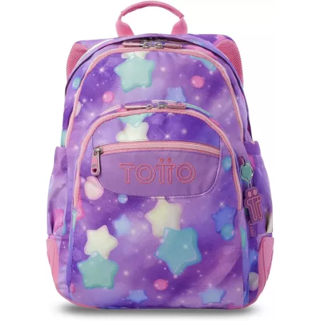 Mochila Escolar Totto Rayol Ster - Doble Compartimento Refuerzos Engomados