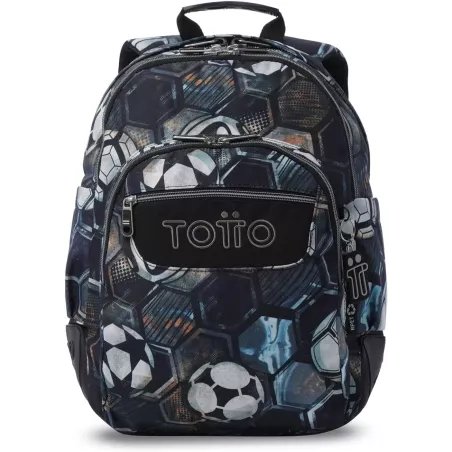 Mochila Escolar Totto Rayol Verat Soccer - Doble Compartimento Refuerzos Engomados