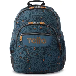 Mochila Escolar Totto Rayol Grafer - Doble Compartimento Refuerzos Engomados