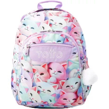 Mochila Adaptable a Carro Totto Acuareles Mewsy 3D - Escolar Primaria