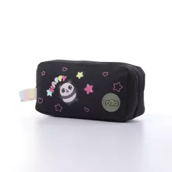 Estuche Escolar Totto Glowing Black - Portatodo Grande