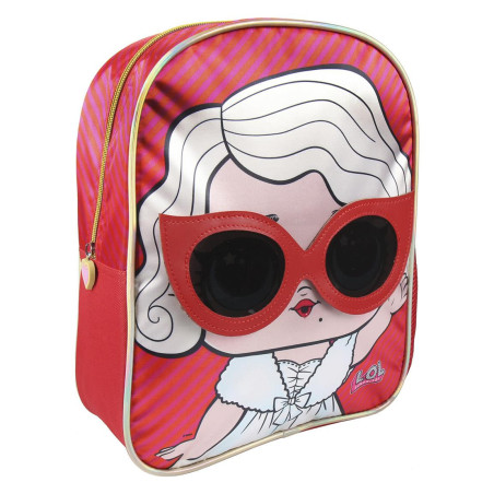 Mochila Infantil LOL Marilyn 31 Cm Rojo - Bolsillo Portabotella - Calidad y GARANTÍA Cerdá