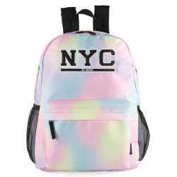 Mochila multicolor escolar 42 cm tie dye con bolsillo para portátil 15,6" NYC marca SKPAT