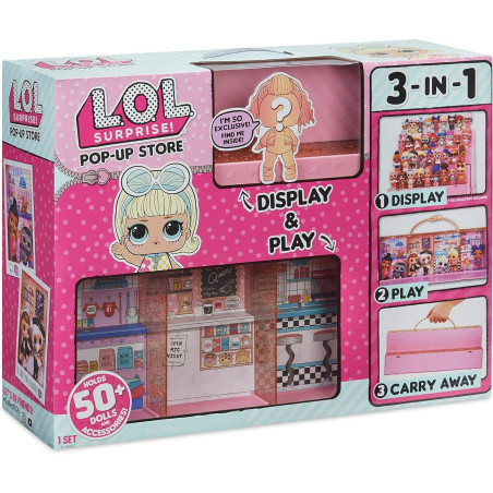 L.O.L. Surprise! - Pop Up Store Playset con Muñeca Exclusiva (MGA Entertainment) - Juega y guarda muñecas