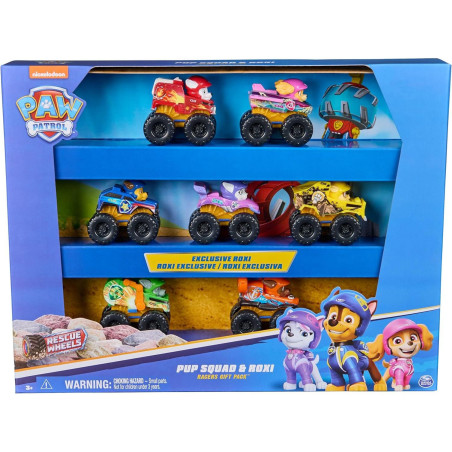 Paw Patrol: Set de Rescate Pup Squad Racers - 7 Vehículos con Roxi Exclusivo - Spin Master