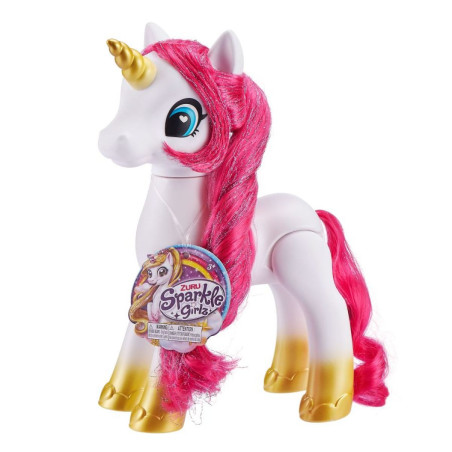 Unicornio Sparkle 25 cm - Accesorios para Peinar y Jugar - Crin Rosa - Zuru