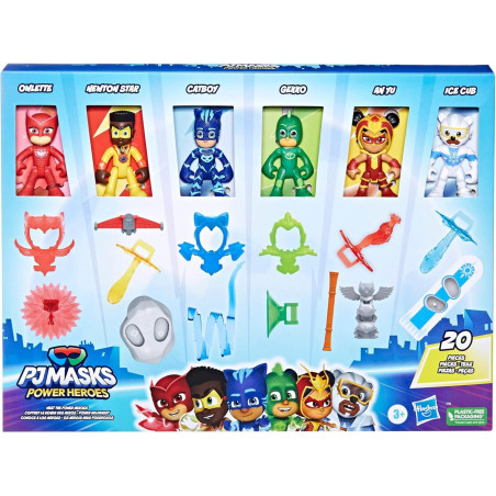 PJ Masks Meet The Power Heroes - Set de 6 Figuras Articuladas con Accesorios Hasbro