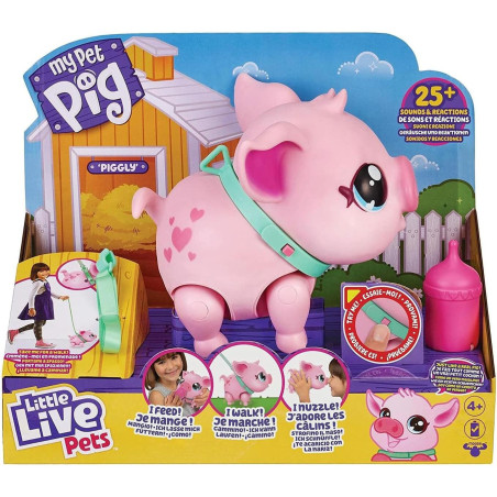 Little Live Pets – Piggly My Little Pig Pet – Mascota Interactiva con Sonidos y Movimientos