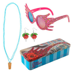 Harry Potter Set Espectrogafas y Joyas Luna Lovegood – Réplicas de Collar, Aretes y Gafas