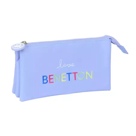 Estuche Triple Compacto Benetton Lila
