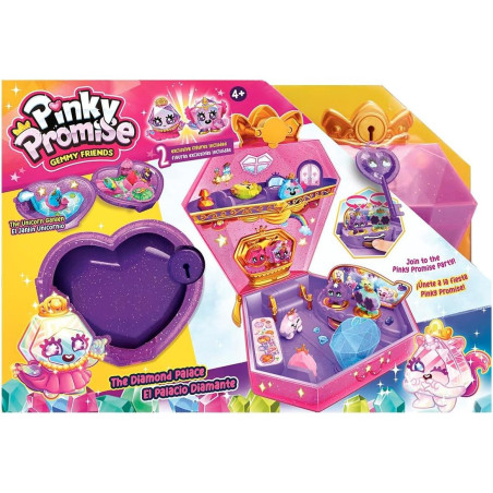 Bizak Pinky Promise Joyero Palacio Diamante - Playset Jardín Real - 2 Figuras y 8 Gemas