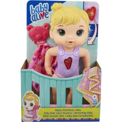 Bebé Baby Alive Latidos De Corazón Hasbro - 10 sonidos - Mantita de oso - Desde 3 años