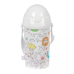 Botella Safta Preescolar Zoo 500 ml con Pajita - Libre de BPA