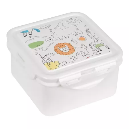 Fiambrera Preescolar Zoo - Resistente y segura - Ideal para niños - Diseño de animales - Marca Safta